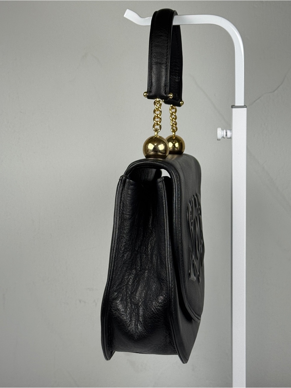 Mila Schon black top handle purse with dust bag and box - Picture 3 of 14
